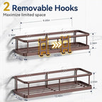 YASONIC Shower Caddy Adhesive, No Drill Bathroom Shower Organizers, - Image 6