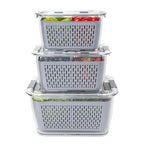 Kitchen Spaces Stackable Fridge Storage Colander Containers - Image 3