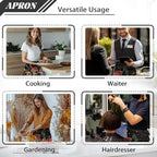 Server Apron with 3 Pockets, Waterproof Oil Waitress Waiter Half Apron - Image 5