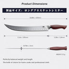 SHAN ZU Brisket Slicing Knife, 11.6 Inch Carving Knife Japanese High Carbon - Image 2