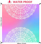 HIHOHO Beach Blanket Waterproof Sandproof Extra Large Beach Mat 79" X - Image 2