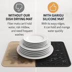 Silicone Drying Mat 16 × 12 – Black Non-Slip Sink Mat - Image 9