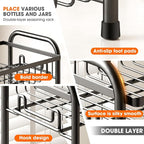 Spice Rack for Countertop, 2-Tier Standing Sturdy Metal Seasoning Organizer - Image 5