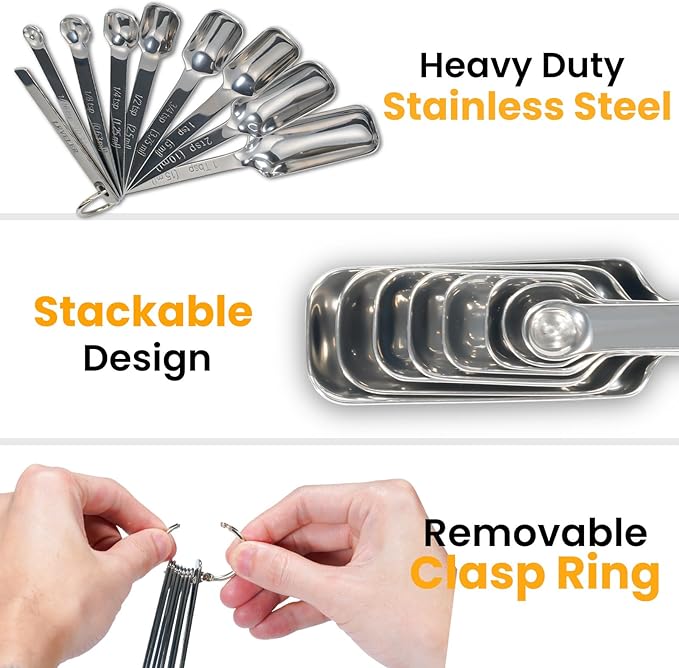 9 Pcs Measuring Spoons Set - Image 2