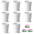 Lysam Bathroom Trash Can, 8 Pack 1.8 Gallons Small Trash Can by Lysam