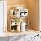 LAMU 4 Pack 10.6'' 2-Tier Lazy Susan Turntable Organizer Rotating Spice Rack - Image 7