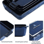 VICRAYS Ceramic Bakeware Set, Porcelain Rectangular Lasagna Pans Casserole Dish - Image 3