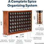AllSpice Spice Rack Organizer, 525 Unique Labels, Countertop or Wall Mount - Image 3
