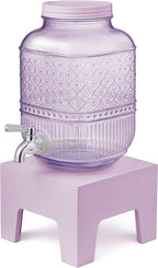 Beverage Dispenser 1 Gallon, Glass Drink Dispenser - Image 9