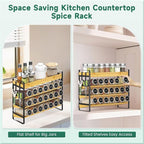 EsLuker.ly Spice Seasoning Rack Organizer Kitchen Countertop, 4 Tier Bamboo - Image 5