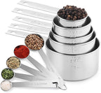 Stainless Steel Measuring Cups And Measuring Spoons 10-Piece Set, 5 Cups And 5 - Image 3
