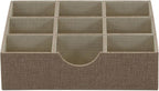 Household Essentials Brown 723-1 Deep 9 Section Drawer Organizer Box - Image 11