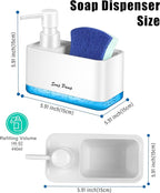 Dish Soap Dispenser with Sponge Holder, 2-in-1 Countertop Small Soap Dispenser - Image 4