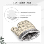Vegetable Silicone Oven Mitts Pan Mats Set of 2, Heat Resistant Gloves Potholder - Image 4