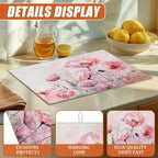 Pink Poppy Flower Dish Drying Mat - Image 3
