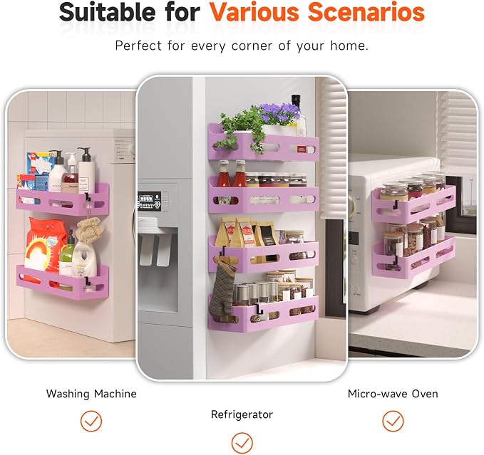 Sevenblue 4 Pack Strong Magnetic Spice Rack - Image 6
