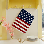4th of July Dish Drying Mat 18 x 24 Inch Patriotic Red Stripe Navy Blue Stars - Image 3
