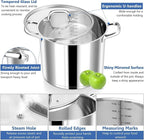 P&P CHEF 12 QT Stock Pot with Lid, Stainless Steel Large Cooking Pot, Soup - Image 3