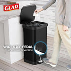 Glad Stainless Steel Step Trash Can, Series 2 - Image 4
