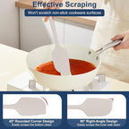 4 Pcs Silicone Spatula Set, 11.4 In, 600°F Heat Resistant Rubber Spatulas - Image 4