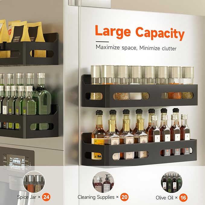 Sevenblue 6 Pack Strong Magnetic Spice Rack - Image 4