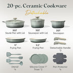 CAROTE 20Pcs Titanium Cookware Set, Pots and Pans Set Non Stick, Kitchen - Image 2