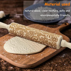 Embossed Wooden Rolling Pin, Embossing Rolling Pin - Image 3
