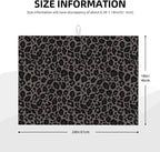 Black Grey Leopard Print Dish Drying Mat Cheetah Wild Animal Dark Skin Drying - Image 3