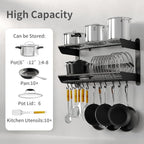 Taozun Pot Rack Wall Mounted 30 Inch, 2-Tier Heavy Duty Pot and Pan Hanging - Image 4