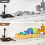 Retro Shaw Lid Organizer for Cabinet, Bamboo Expandable Kitchen Organizer - Image 6