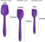Silicone Spatula 3‑Piece Set Heat Resistant 600°F Non‑Stick Rubber Spatulas - Image 2