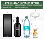 GMISUN Kitchen Soap Dispenser Set, 17 fl oz Dish Soap Dispenser - Image 3