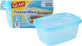 Glad Gladware Freezerware Food Storage Containers, Large Rectangle Holds 64 by GladTrashFoodStorage