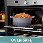 TeamFar 5 Quart Enameled Cast Iron Dutch Oven, 2-In-1 Dutch Oven Pot Cookware - Image 6