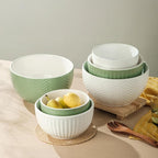 HAPPY KIT Ceramic Mixing Bowls Set, Nesting Bowls Set - Image 6