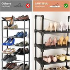 LANTEFUL Tall Shoe Rack 8 Tiers, 16-20 Pairs Shoe and Boots Organizer Storage - Image 6