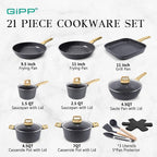 GiPP 21Psc Pots and Pans Set Non Stick - Image 2
