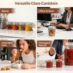 ComSaf 8oz Glass Jars with Airtight Lids, Bulk Cylindrical Jelly Jars - Image 7