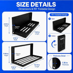Magnetic Shelf for Washer Dryer, Foldable 2 Tier Metal Organizer Rack - Image 2