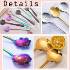 12 Pcs Flower Coffee Tea Spoons Set - Image 5