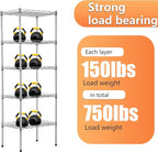 BestOffice | 5-Tier Wire Storage Shelves | 17x12x48 | Chrome | - Image 7