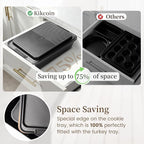 Kikcoin 25 PCS Stackable Baking Pans Set, Non-stick Bakeware Sets - Image 3