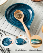 LAUCHUH Spoon Rest for Stove Top, Ceramic Spoon Holder for Kitchen Counter - Image 4