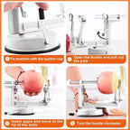 Apple Peeler Corer, 5 In 1 Apple Peeler Slicer Corer - Image 5