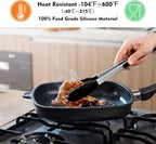 HOTEC Premium Stainless Steel Locking Kitchen Tongs - Image 2