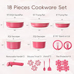 CAROTE 18Pcs Ceramic Cookware Set - Image 3