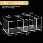 Acrylic Cup Holder for Countertop, 3 Slots Acrylic Coffee Bar Accessories and - Image 2