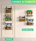 Mefirt 12 Inch Wide Narrow Over The Door Pantry Organizer, Pantry Organization - Image 4