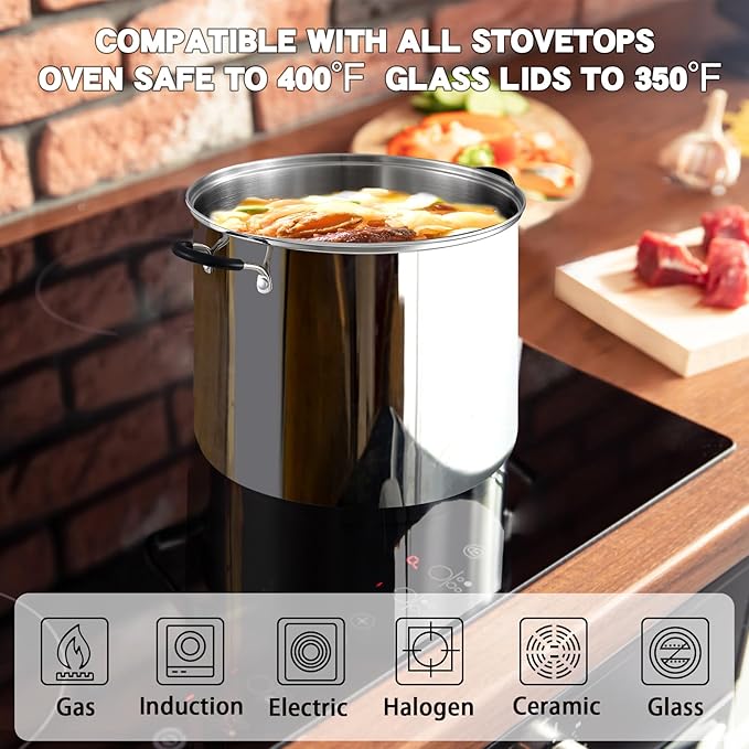 Cook N Home Stainless Steel Stock Pot - Image 4