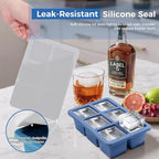 mossime Silicone Ice Cube Tray: 4pack Square Whiskey Large Ice Cube Molds - Image 9